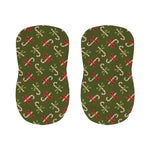 Xmas Candy Cane Pattern Print Bar Stool Covers