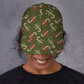 Xmas Candy Cane Pattern Print Baseball Cap