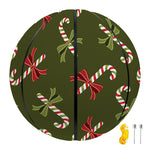 Xmas Candy Cane Pattern Print Basketball