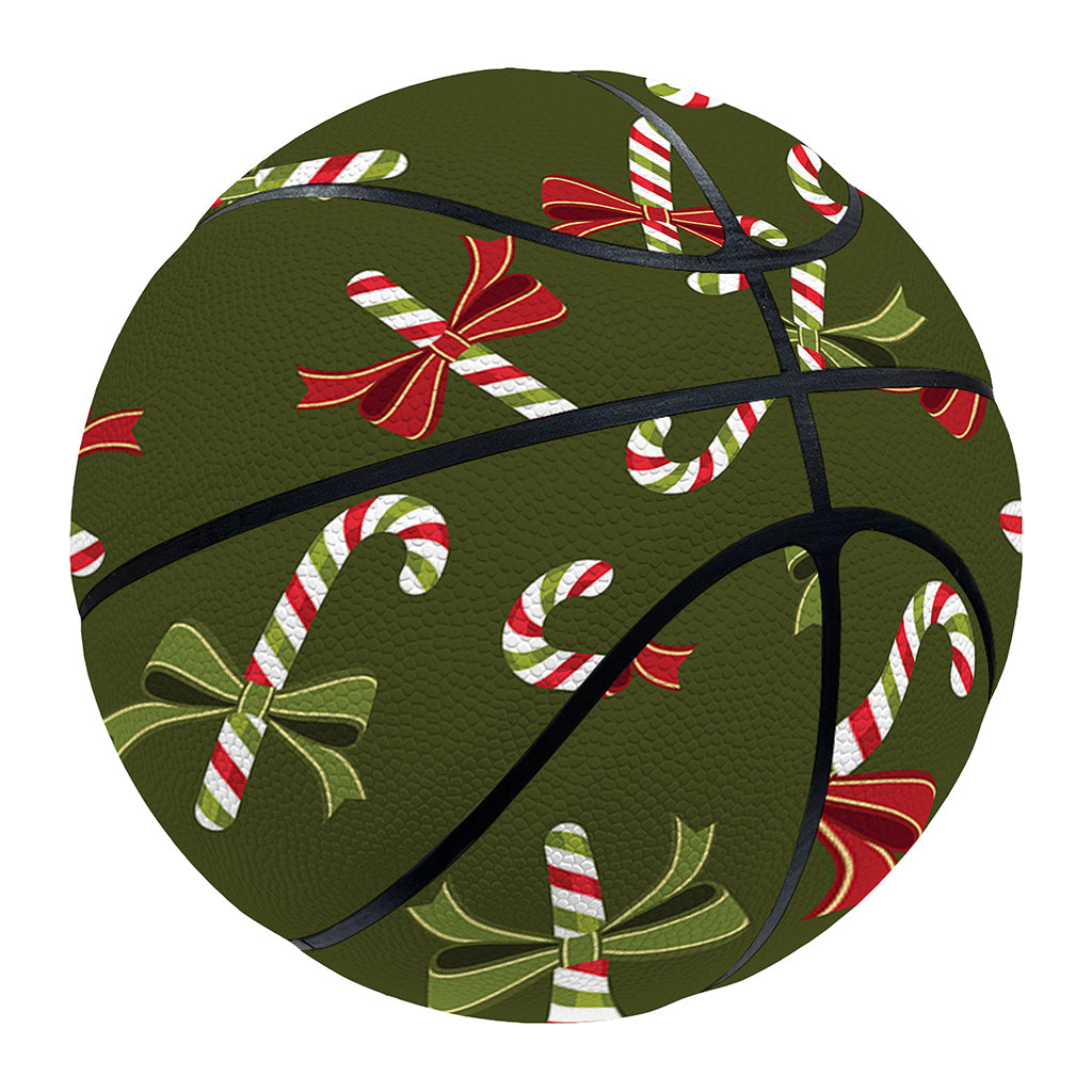 Xmas Candy Cane Pattern Print Basketball