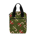 Xmas Candy Cane Pattern Print Bible Tote Bag