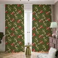 Xmas Candy Cane Pattern Print Dimout Pencil Pleat Curtains