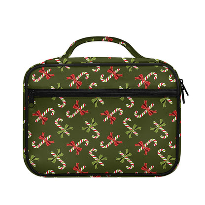 Xmas Candy Cane Pattern Print Briefcase Bible Bag