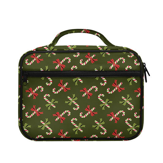 Xmas Candy Cane Pattern Print Briefcase Bible Bag