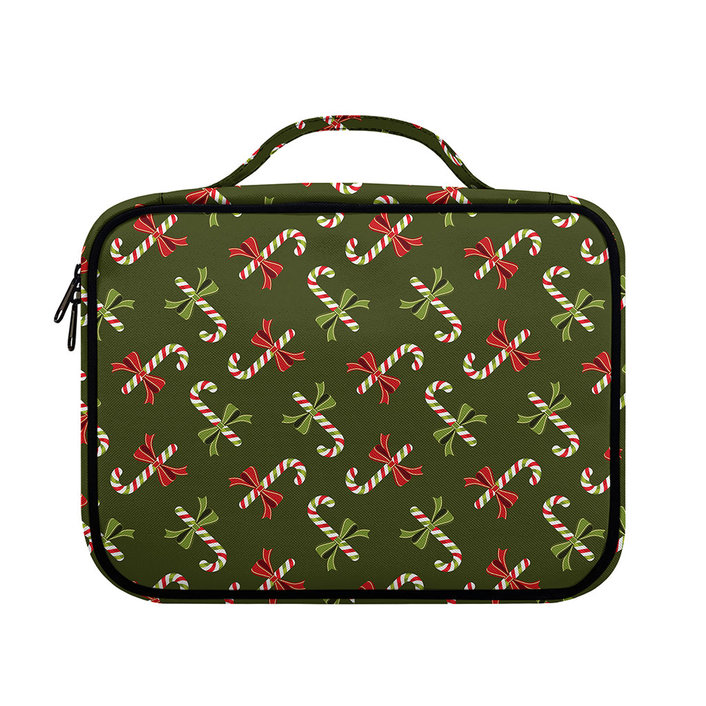 Xmas Candy Cane Pattern Print Briefcase Bible Bag
