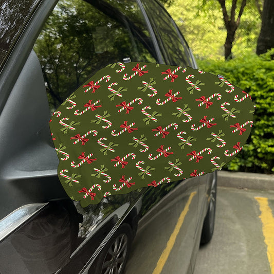 Xmas Candy Cane Pattern Print Car Side Mirror Covers