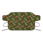 Xmas Candy Cane Pattern Print Car Windshield Snow Cover