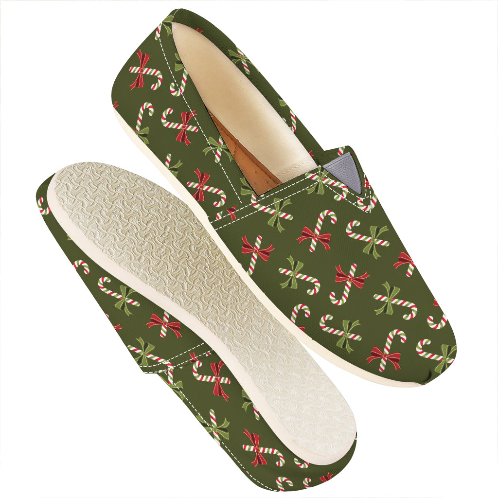 Xmas Candy Cane Pattern Print Casual Shoes