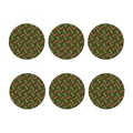 Xmas Candy Cane Pattern Print Coaster Set