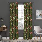 Xmas Candy Cane Pattern Print Curtain