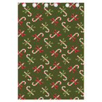 Xmas Candy Cane Pattern Print Curtain