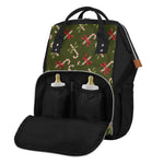 Xmas Candy Cane Pattern Print Diaper Bag