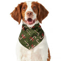 Xmas Candy Cane Pattern Print Dog Bandana