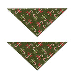 Xmas Candy Cane Pattern Print Dog Bandana