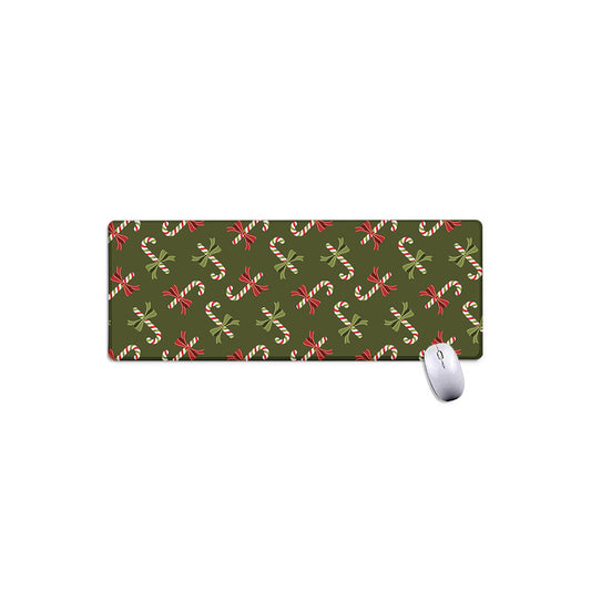 Xmas Candy Cane Pattern Print Extended Mouse Pad
