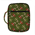 Xmas Candy Cane Pattern Print Front Pocket Bible Bag