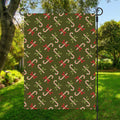 Xmas Candy Cane Pattern Print Garden Flag