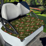 Xmas Candy Cane Pattern Print Golf Cart Seat Cover