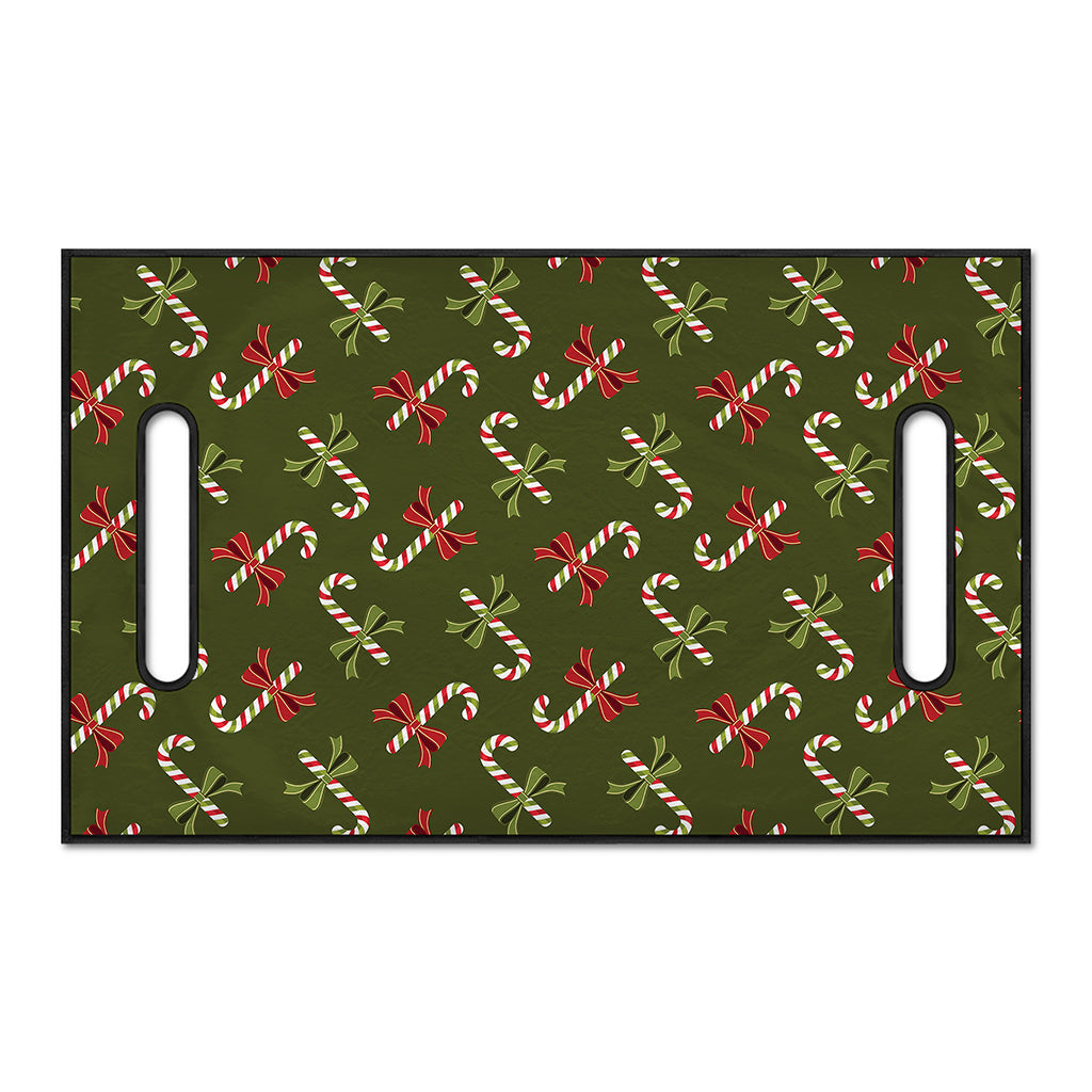 Xmas Candy Cane Pattern Print Golf Cart Seat Cover