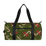 Xmas Candy Cane Pattern Print Gym Bag