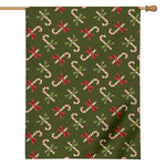 Xmas Candy Cane Pattern Print House Flag