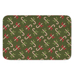 Xmas Candy Cane Pattern Print Indoor Door Mat