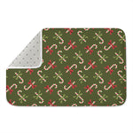 Xmas Candy Cane Pattern Print Indoor Door Mat