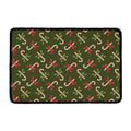 Xmas Candy Cane Pattern Print Kitchen Mat