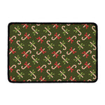 Xmas Candy Cane Pattern Print Kitchen Mat