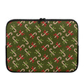 Xmas Candy Cane Pattern Print Laptop Sleeve