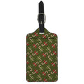 Xmas Candy Cane Pattern Print Luggage Tag