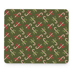 Xmas Candy Cane Pattern Print Mouse Pad