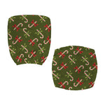 Xmas Candy Cane Pattern Print Office Chair Cover