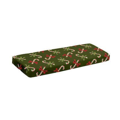 Xmas Candy Cane Pattern Print Piano Keyboard Cover
