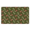 Xmas Candy Cane Pattern Print Polyester Doormat