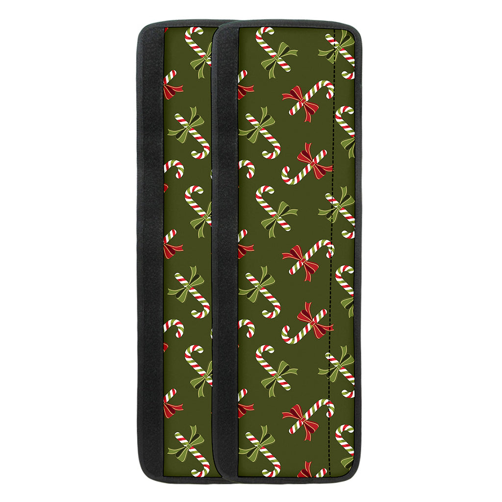 Xmas Candy Cane Pattern Print Refrigerator Handle Covers
