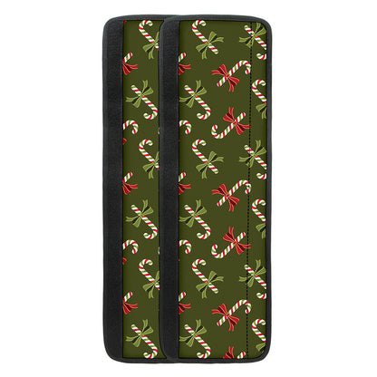Xmas Candy Cane Pattern Print Refrigerator Handle Covers