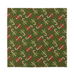 Xmas Candy Cane Pattern Print Silk Bandana