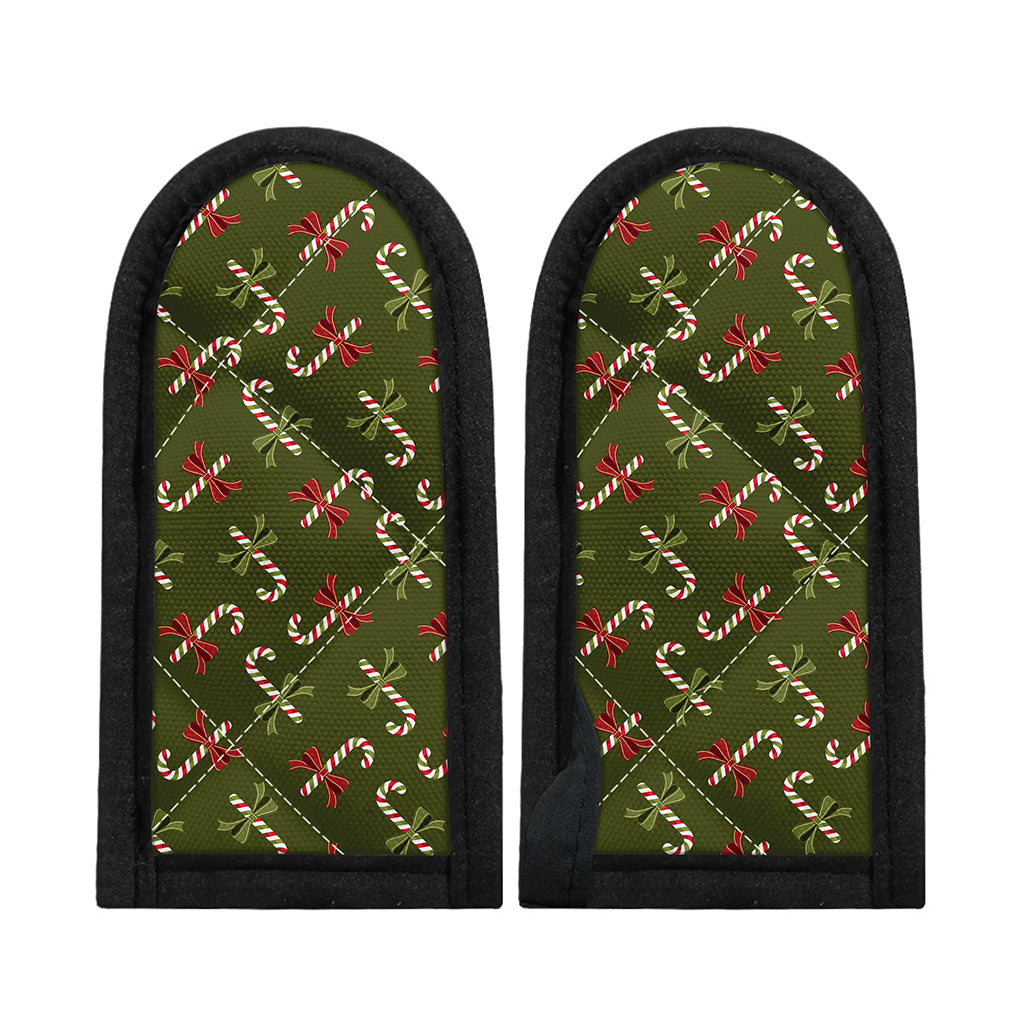 Xmas Candy Cane Pattern Print Skillet Handle Cover