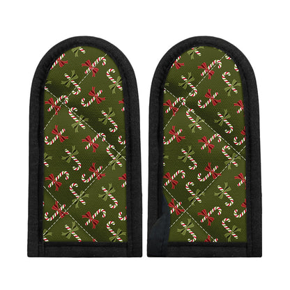 Xmas Candy Cane Pattern Print Skillet Handle Cover