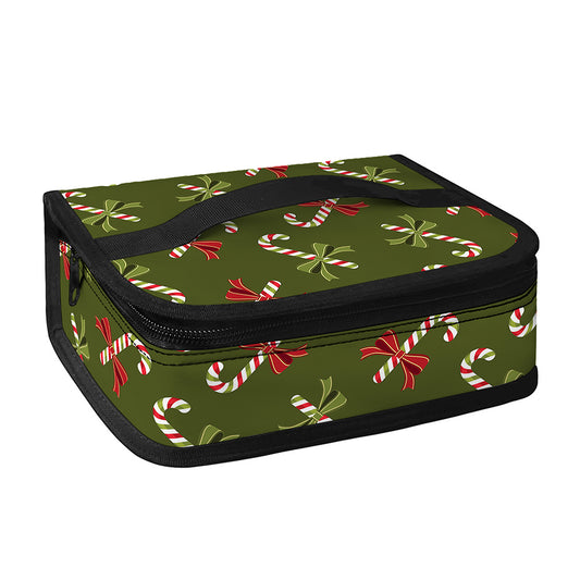 Xmas Candy Cane Pattern Print Small Lunch Bag