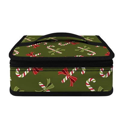 Xmas Candy Cane Pattern Print Small Lunch Bag