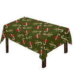 Xmas Candy Cane Pattern Print Tablecloth