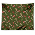 Xmas Candy Cane Pattern Print Tapestry