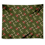 Xmas Candy Cane Pattern Print Tapestry