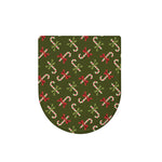 Xmas Candy Cane Pattern Print Toilet Lid Cover