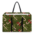 Xmas Candy Cane Pattern Print Utility Tote Bag