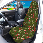 Xmas Candy Cane Pattern Print Waterproof Car Seat Cover