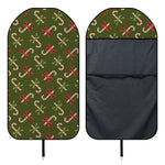 Xmas Candy Cane Pattern Print Waterproof Car Seat Cover