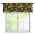 Xmas Candy Cane Pattern Print Window Valance